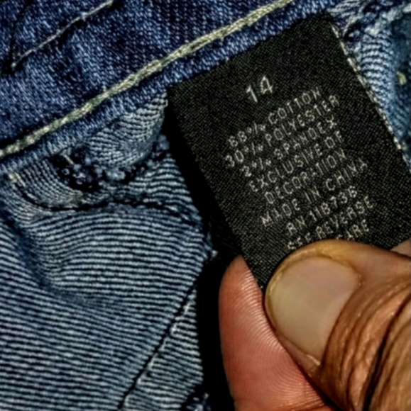 Roz & Ali Jeans Skinny Leg Crop Mid Rise Size 14 - Picture 13 of 13